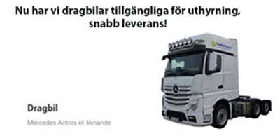 Dragbilar tillgänliga